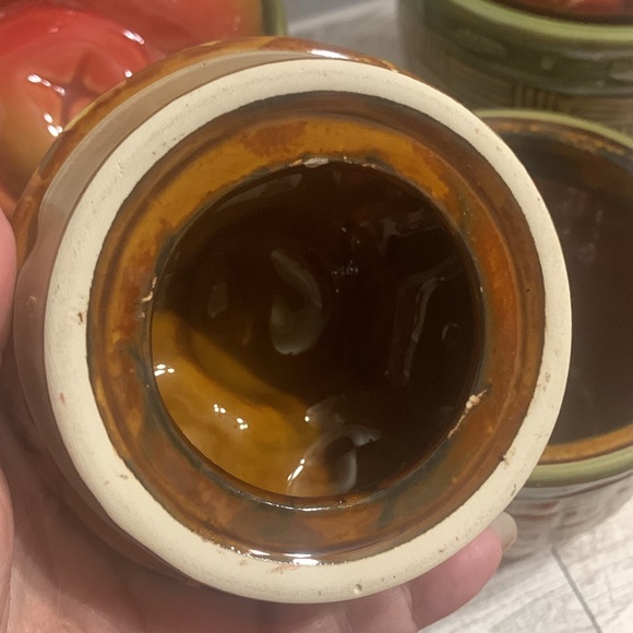 Vintage APPLES IN A BASKET Canister 3 piece set …   EXCELLENT CONDITION - Picture 8 of 16